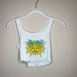 womens cute ribbed cropped tank!